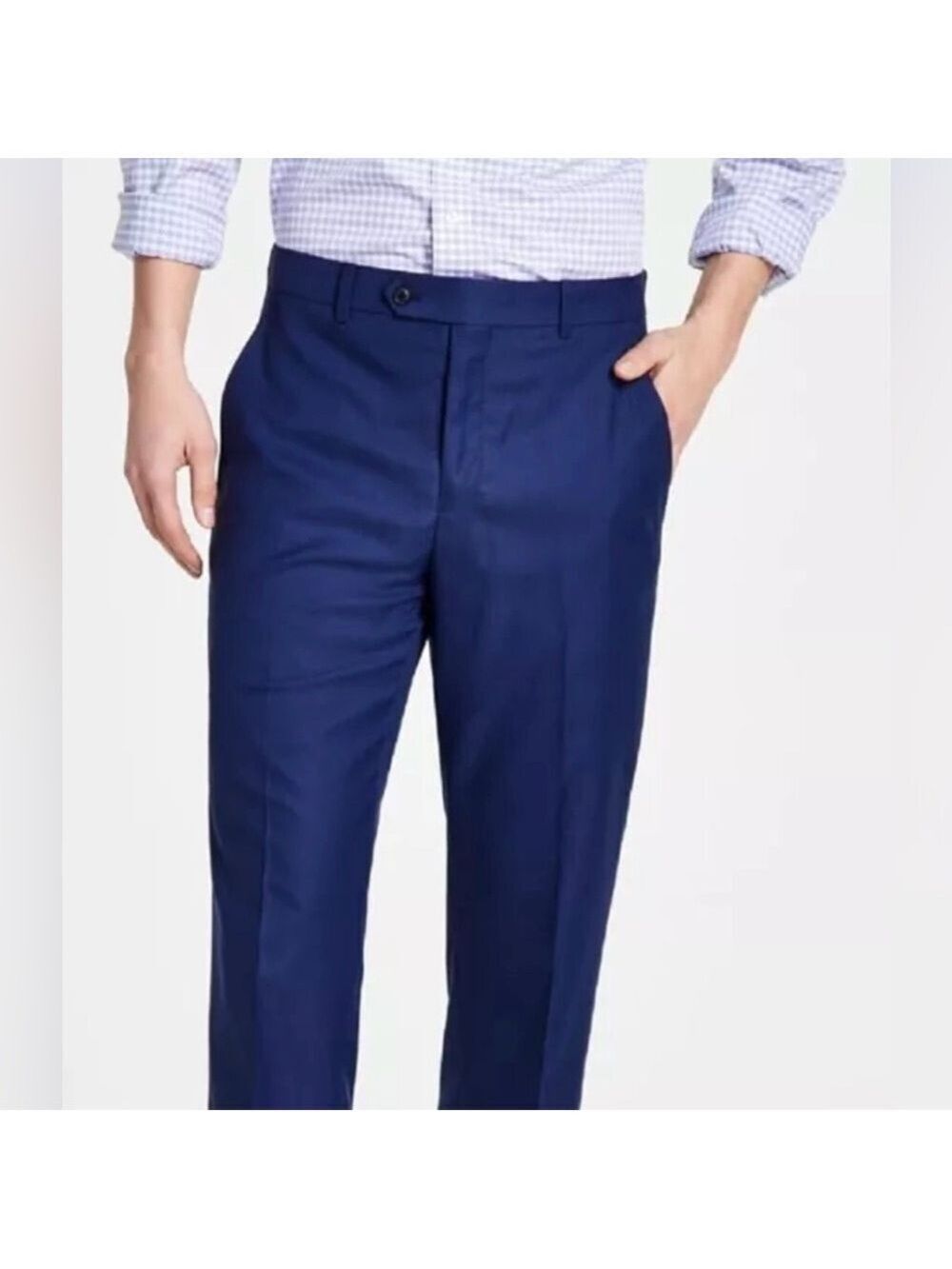 Alfani Men's Slim Fit Stretch Solid Blue Suit Dress Pants 32W X 30L